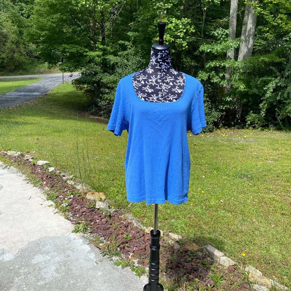 Extra Touch Women's Short Sleeve Ribbed Scoop Neck Top Size 3X Bundle (2) - Picture 11 of 16